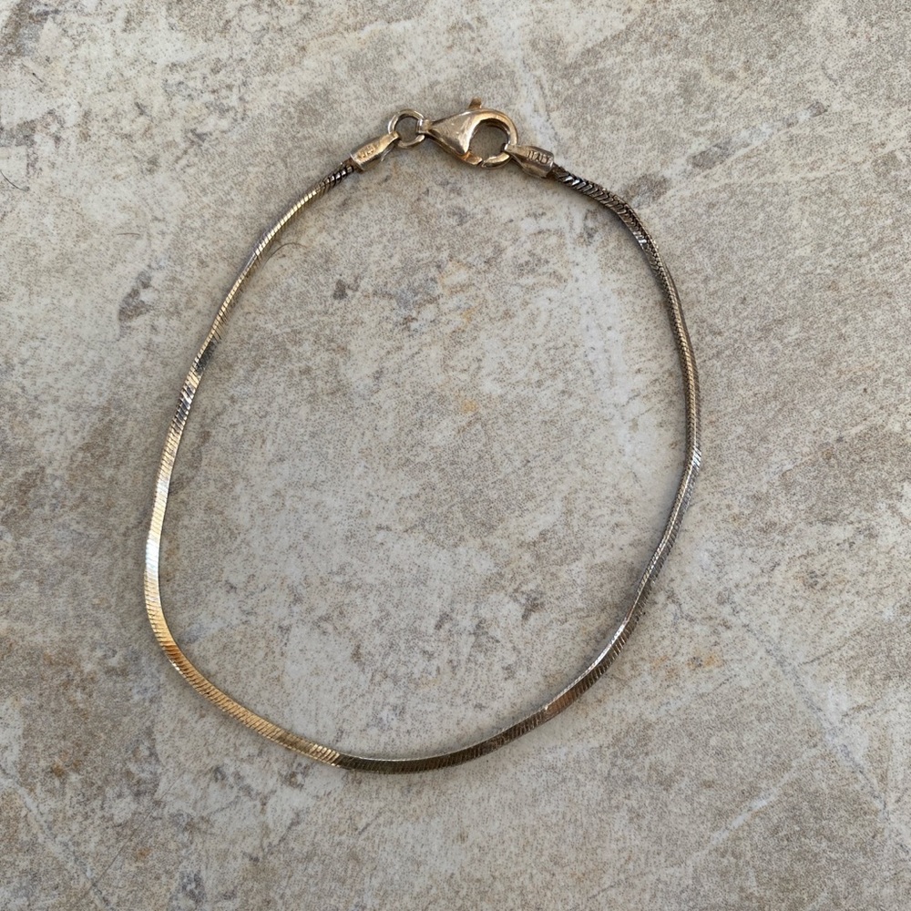 925 Sterling Silver Italy Chain Bracelet